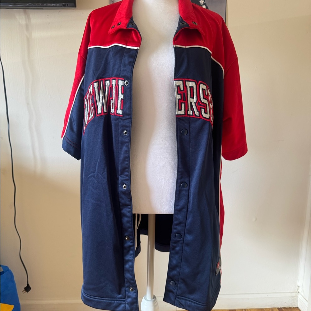 Nike Red and Blue Varsity Jacket for Anyone : original hockey jersey